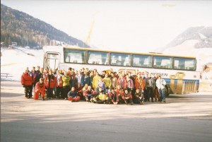 1995 groepsfoto wintersport Oberdanner Grinzens